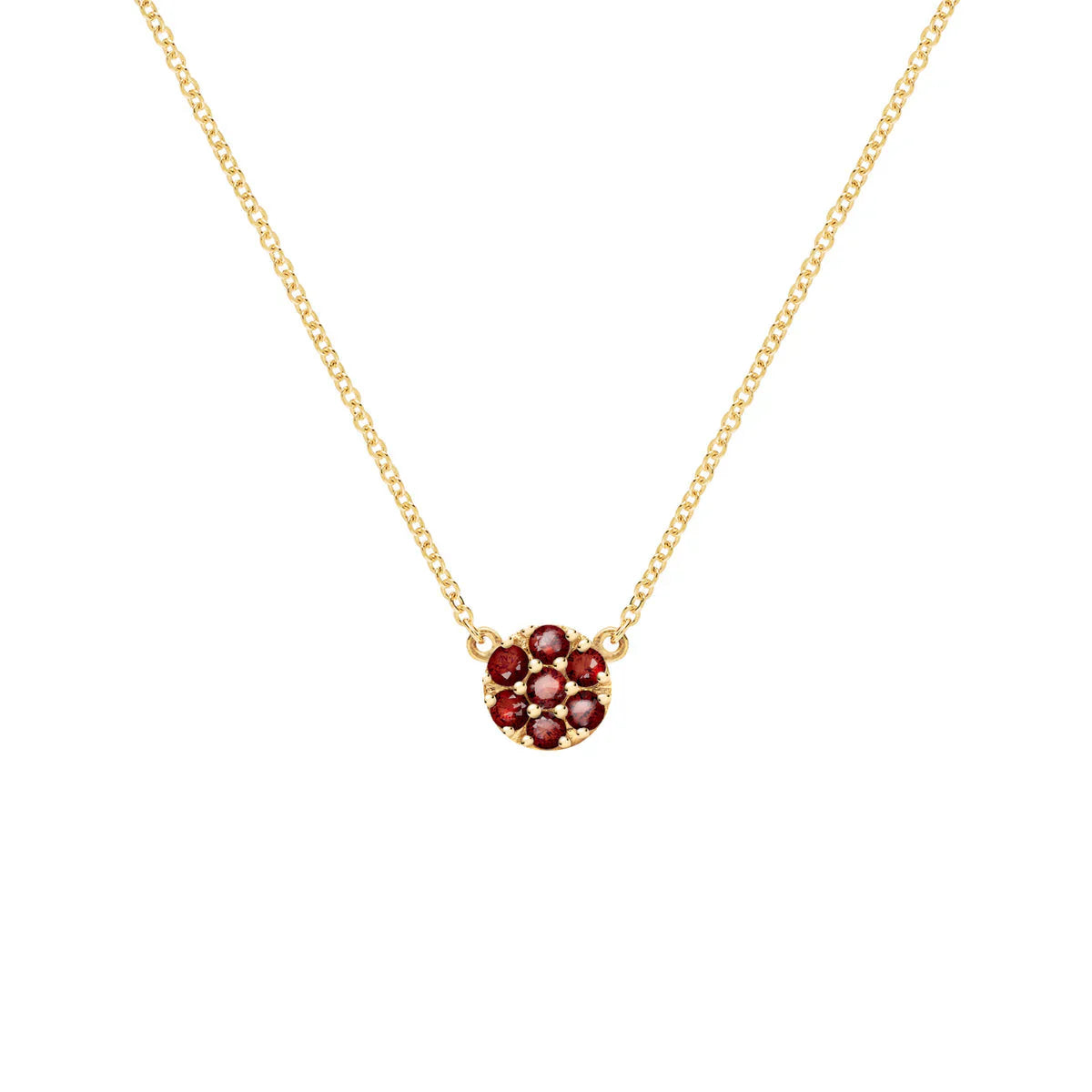 0.70 TCW Round Cut Floral Moissanite January Birthone Necklace