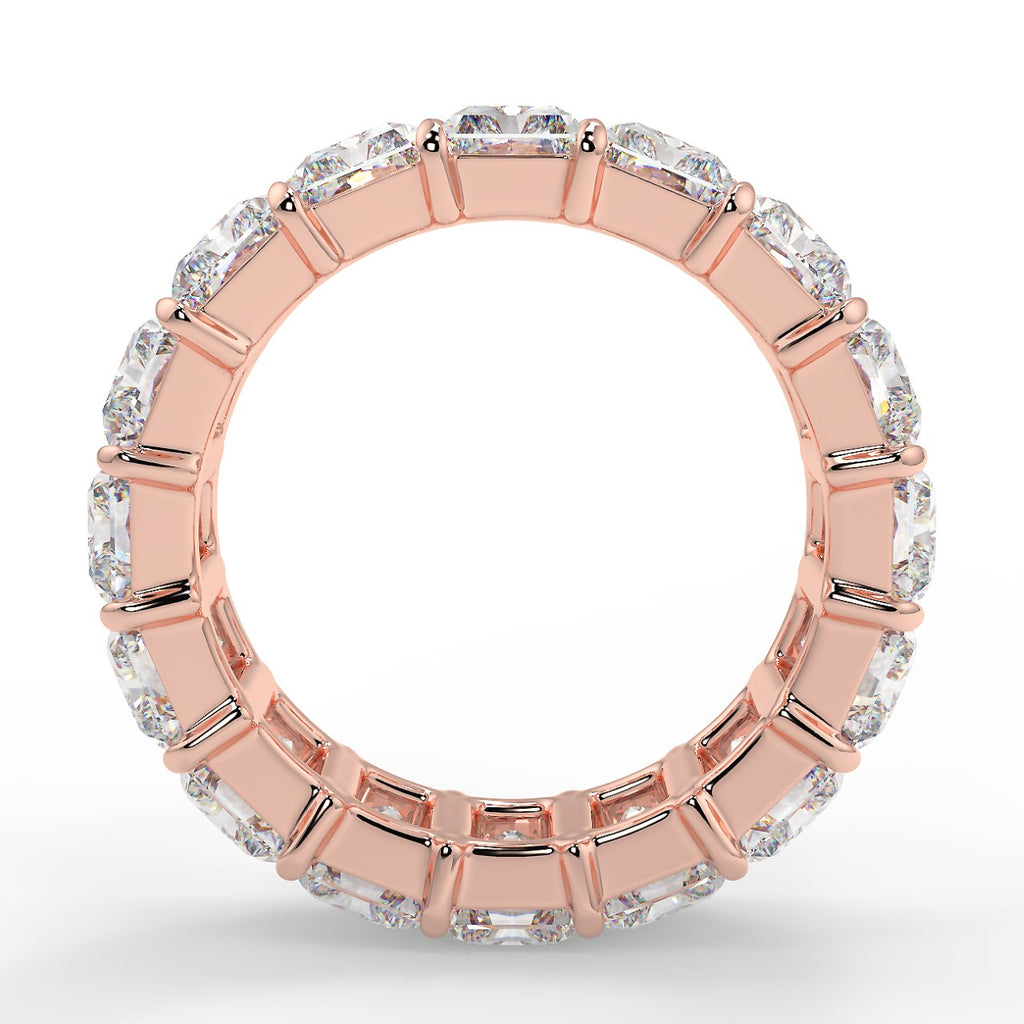 1.70 TCW Radiant Moissanite Shared Prong Setting Wedding Band