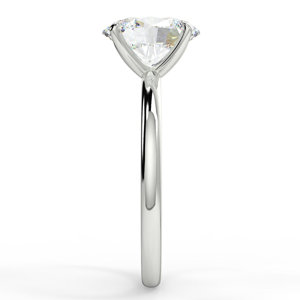 1.91 CT Oval Moissanite Solitaire Engagement Ring