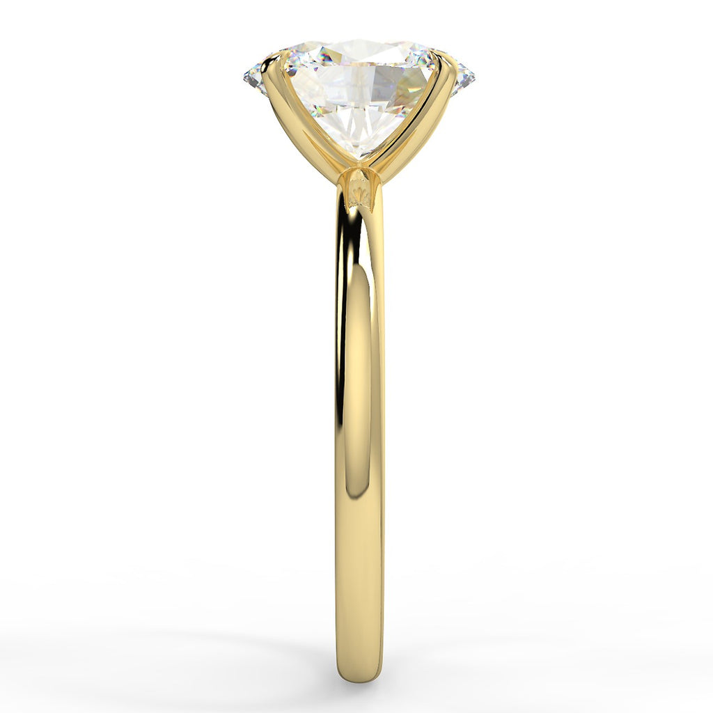 1.91 CT Oval Moissanite Solitaire Engagement Ring