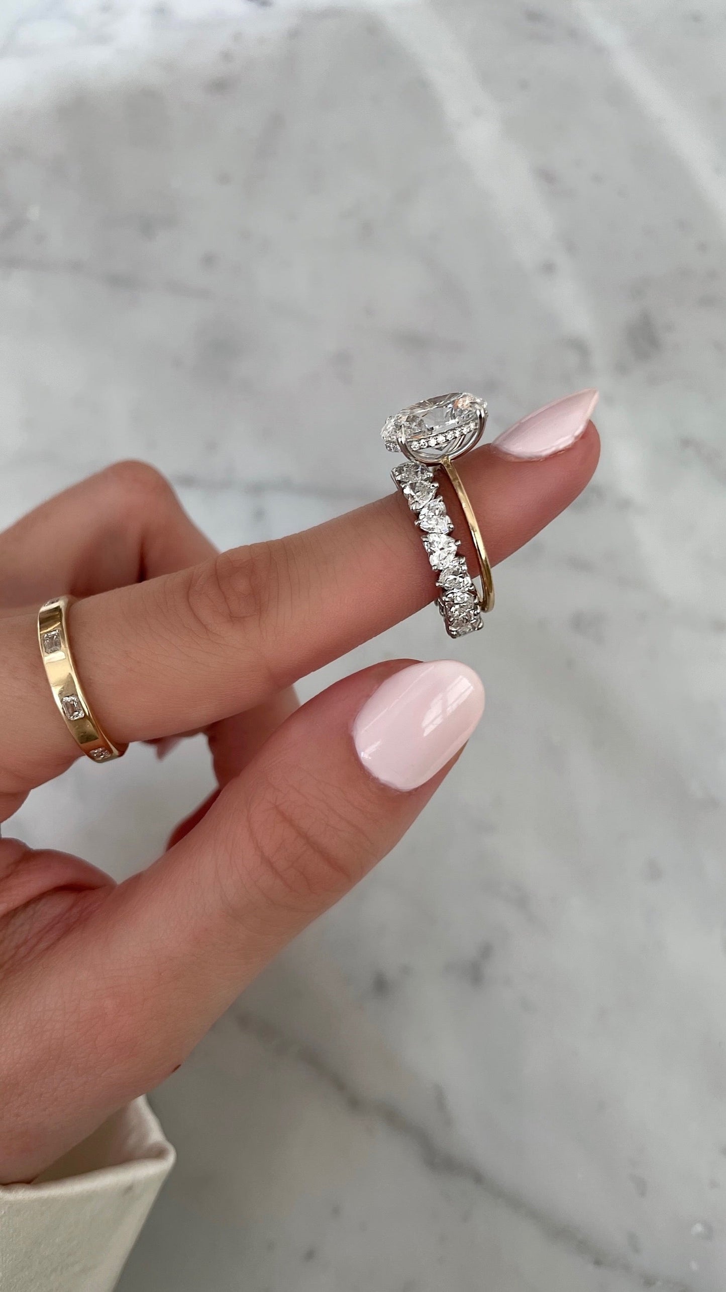 Heart Shaped Eternity Diamond Wedding Band For Women