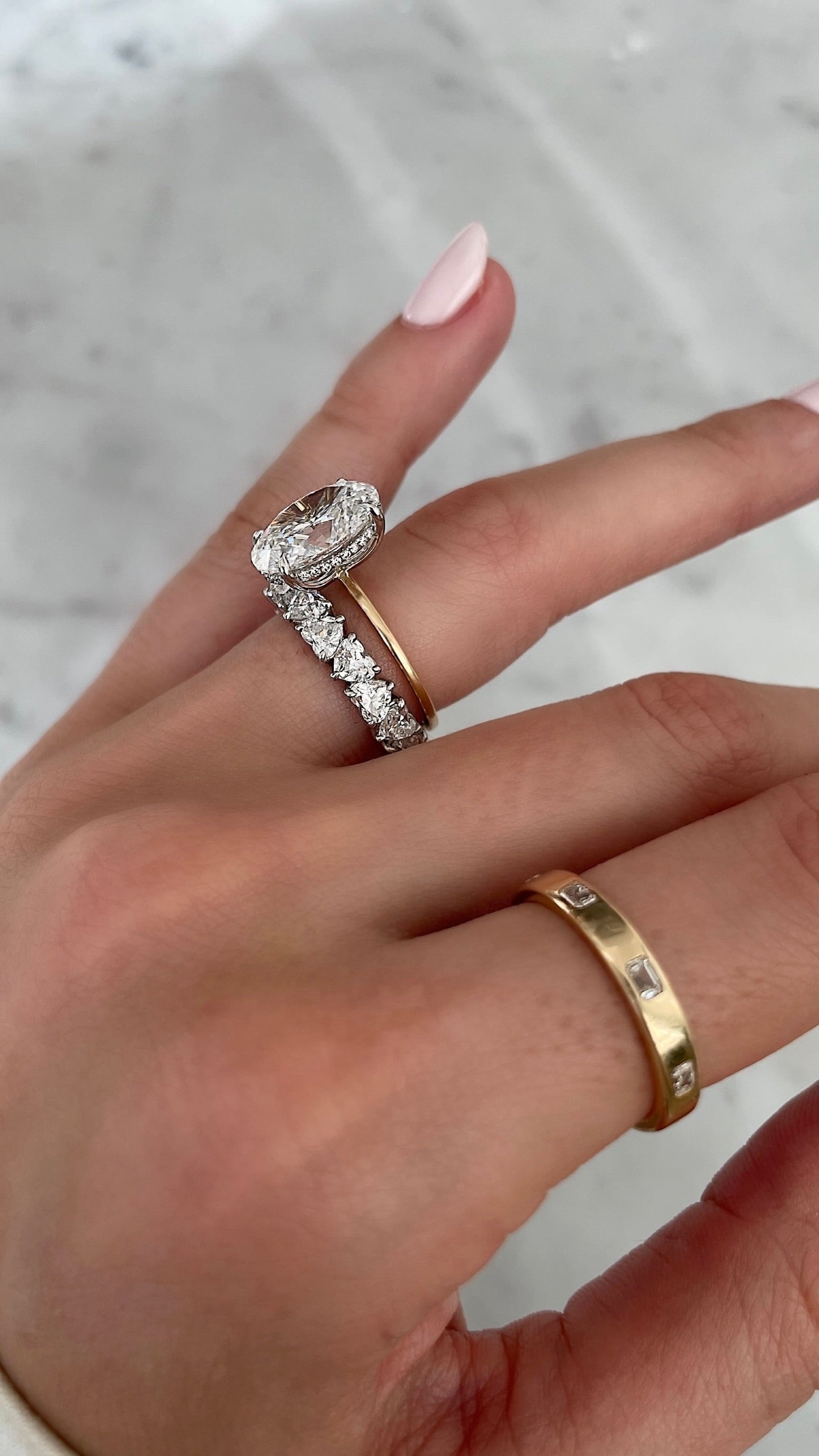 Heart Shaped Eternity Diamond Wedding Band For Women