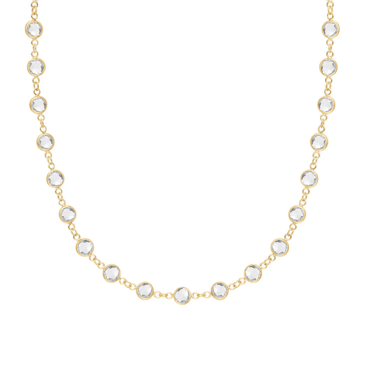 9.36TCW Round Diamond Moissanite April Birthstone Necklace