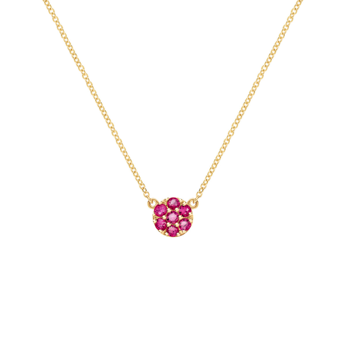 0.70TCW Round Cut Floral Moissanite July Birthstone Necklace