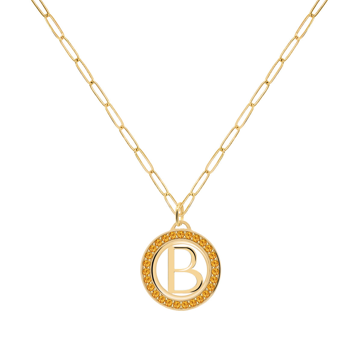 1.50TCW Round Cirtine Customized Moissanite November Birthstone Necklace