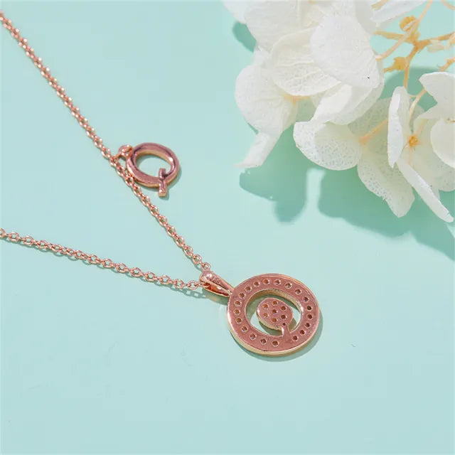 \ Q \" Letter Moissanite Diamond Necklace for Women"