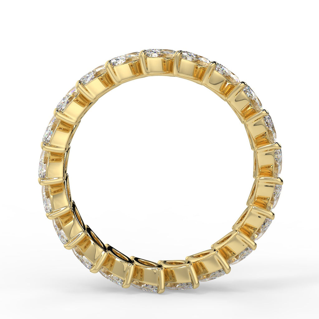 3.15 TCW Marquise Moissanite Full Eternity Wedding Band