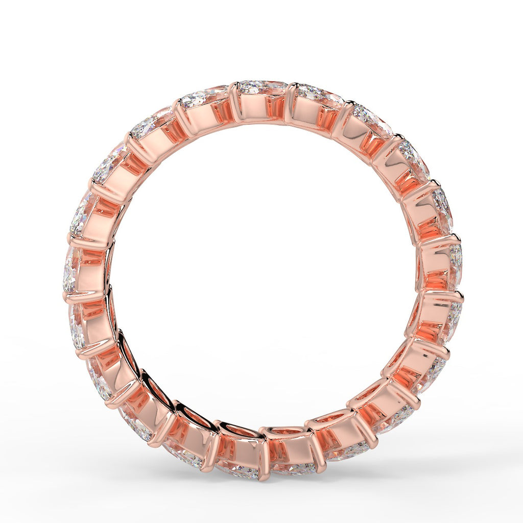 3.15 TCW Marquise Moissanite Full Eternity Wedding Band