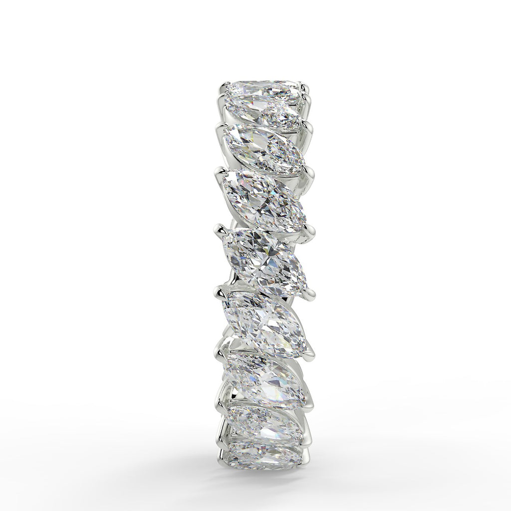 3.15 TCW Marquise Moissanite Full Eternity Wedding Band