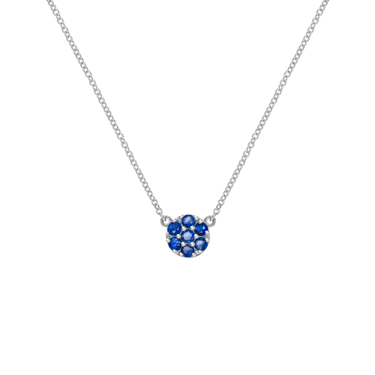0.21TCW Round Cut Floral Moissanite September Birthstone Necklace