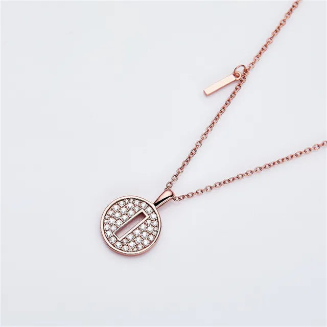 \ I \" Letter Moissanite Diamond Necklace for Women"