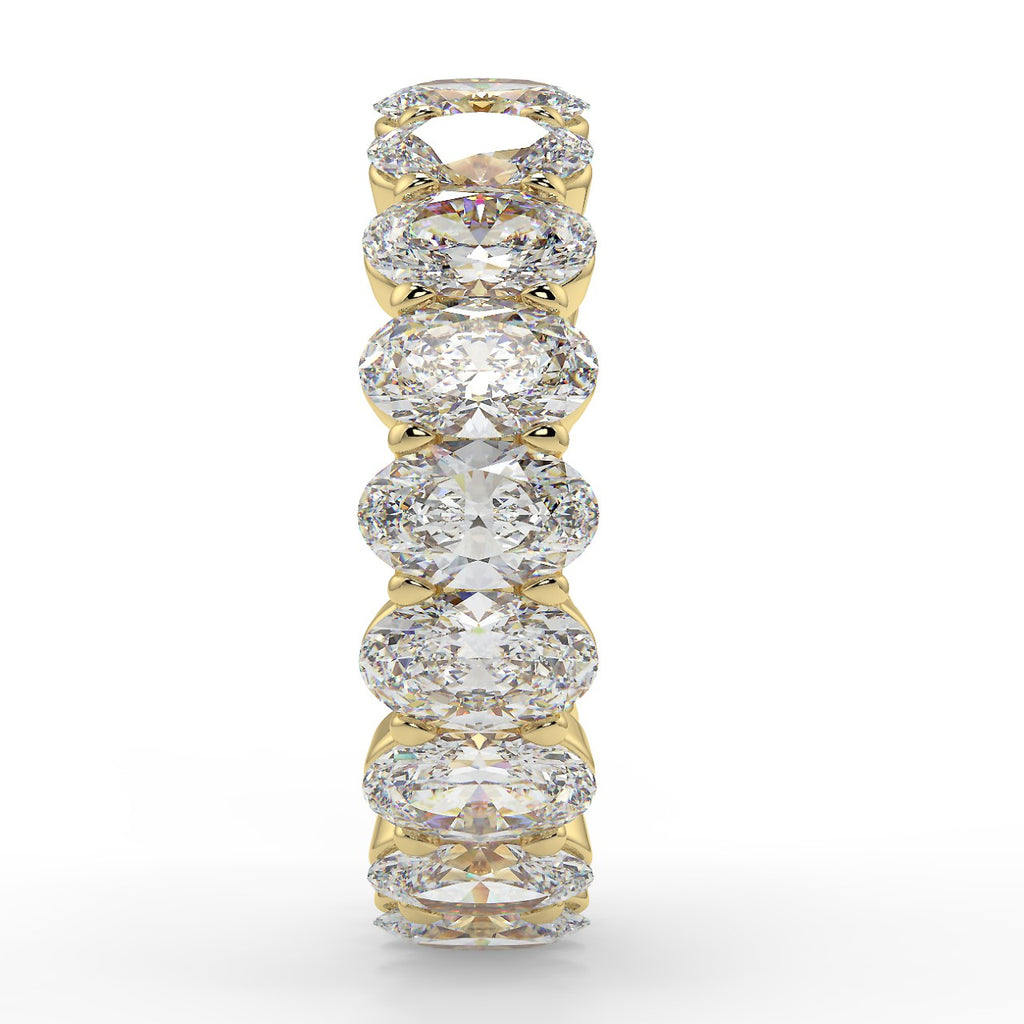 4.60 TCW Oval Moissanite Full Eternity Wedding Band
