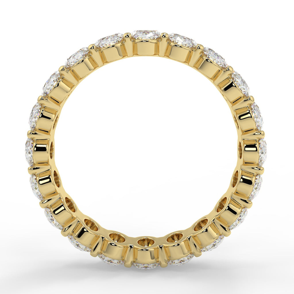 4.60 TCW Oval Moissanite Full Eternity Wedding Band