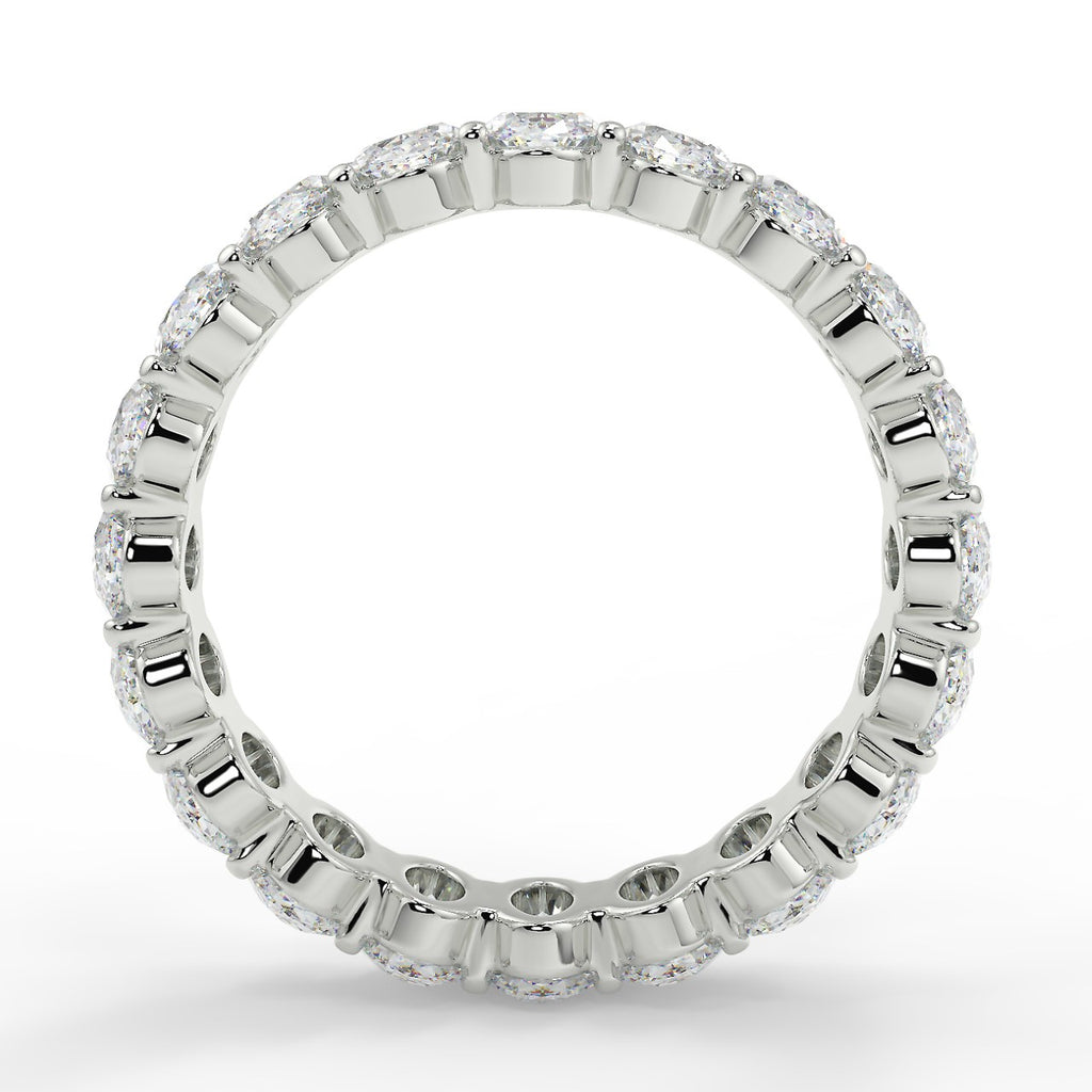4.60 TCW Oval Moissanite Full Eternity Wedding Band