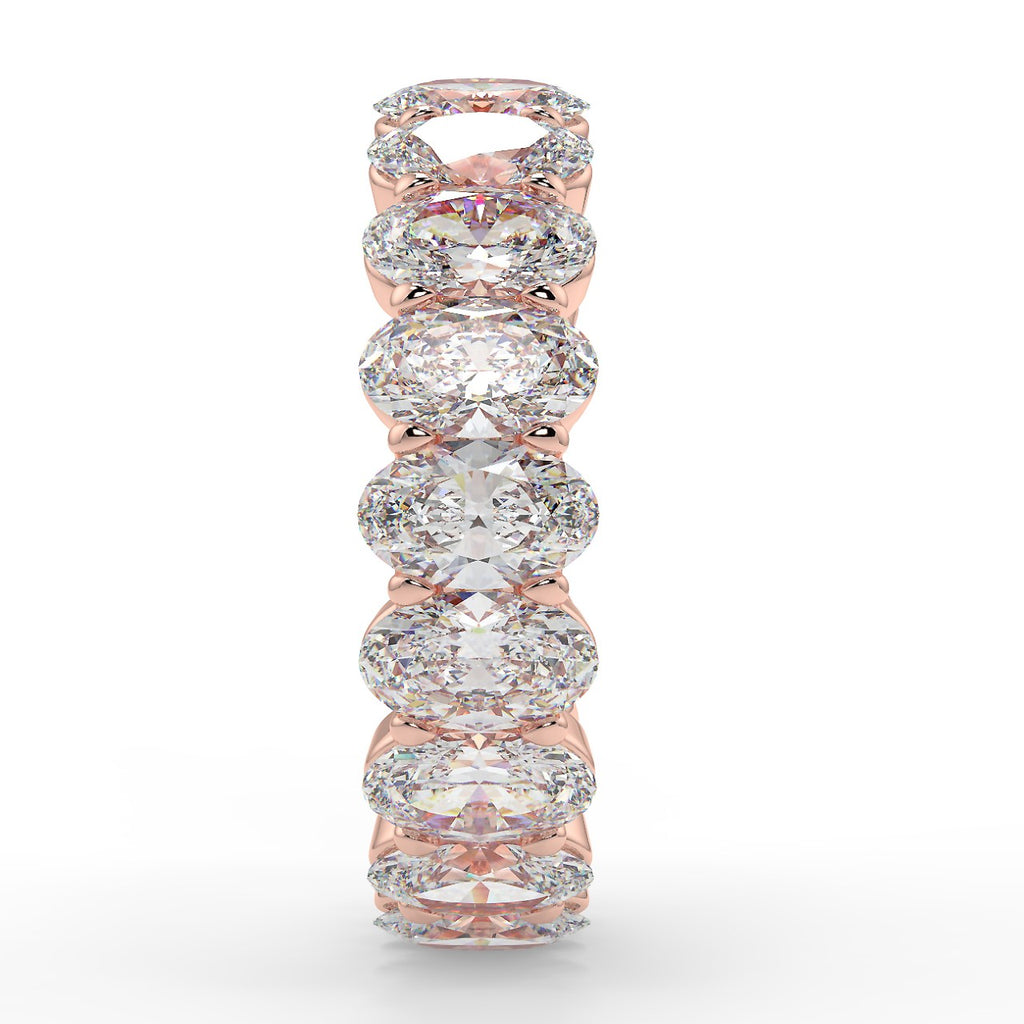 4.60 TCW Oval Moissanite Full Eternity Wedding Band