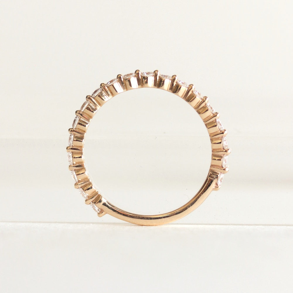 0.38 TCW Round Moissanite Minimalist Wedding Band
