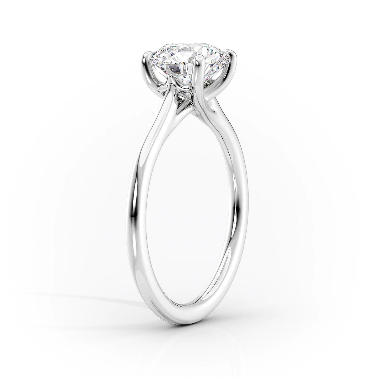 2.0 CT Oval Moissanite Solitaire Engagement Ring