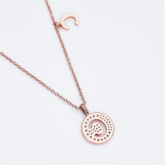 \ C \" Letter Moissanite Diamond Necklace for Women"