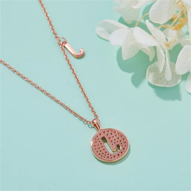 \ J \" Letter Moissanite Diamond Necklace for Her"