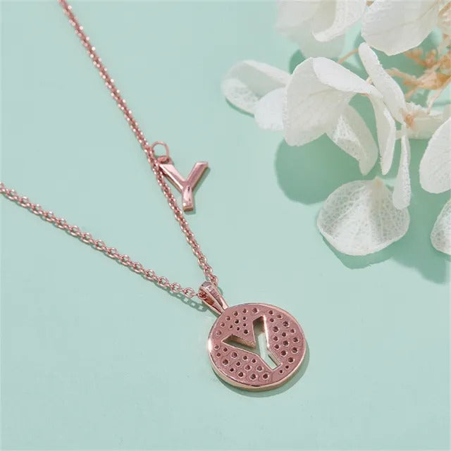 \ Y \" Letter Moissanite Diamond Necklace for Women"