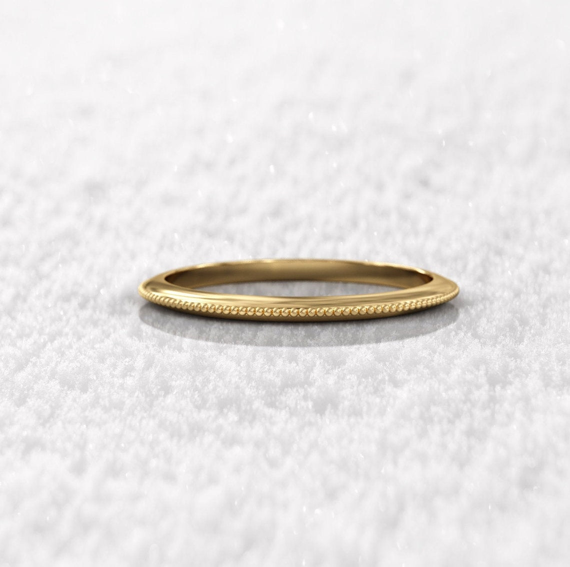 Milgrain Wedding Band