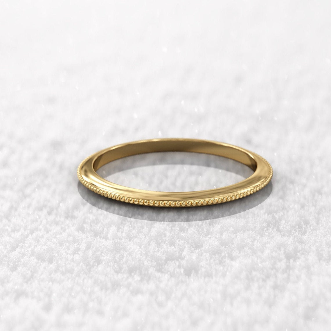 Milgrain Wedding Band