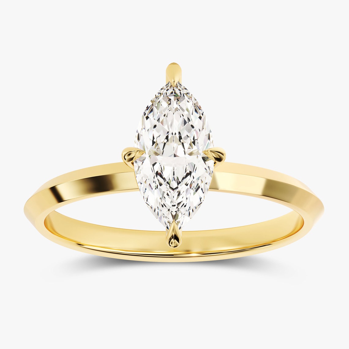 1.50 CT Marquise Moissanite Solitaire Engagement Ring
