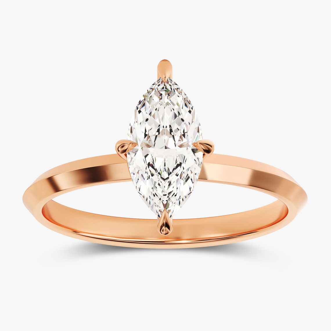 1.50 CT Marquise Moissanite Solitaire Engagement Ring
