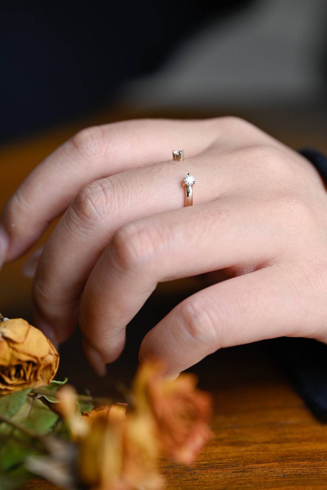 0.11 TCW Round Moissanite Open Wedding Band