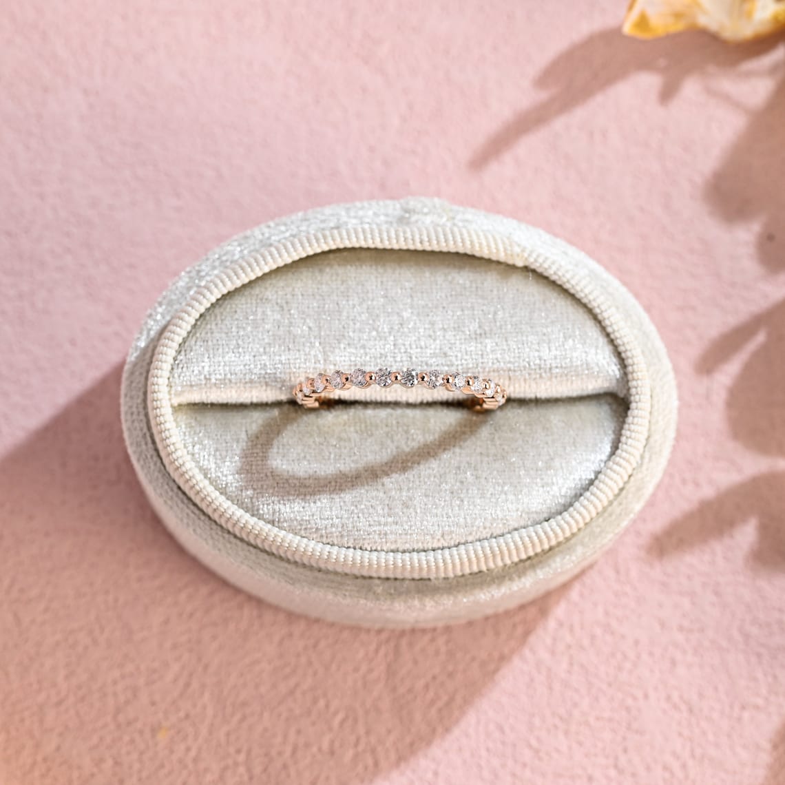 0.80 TCW Round Moissanite Full Eternity Wedding Band