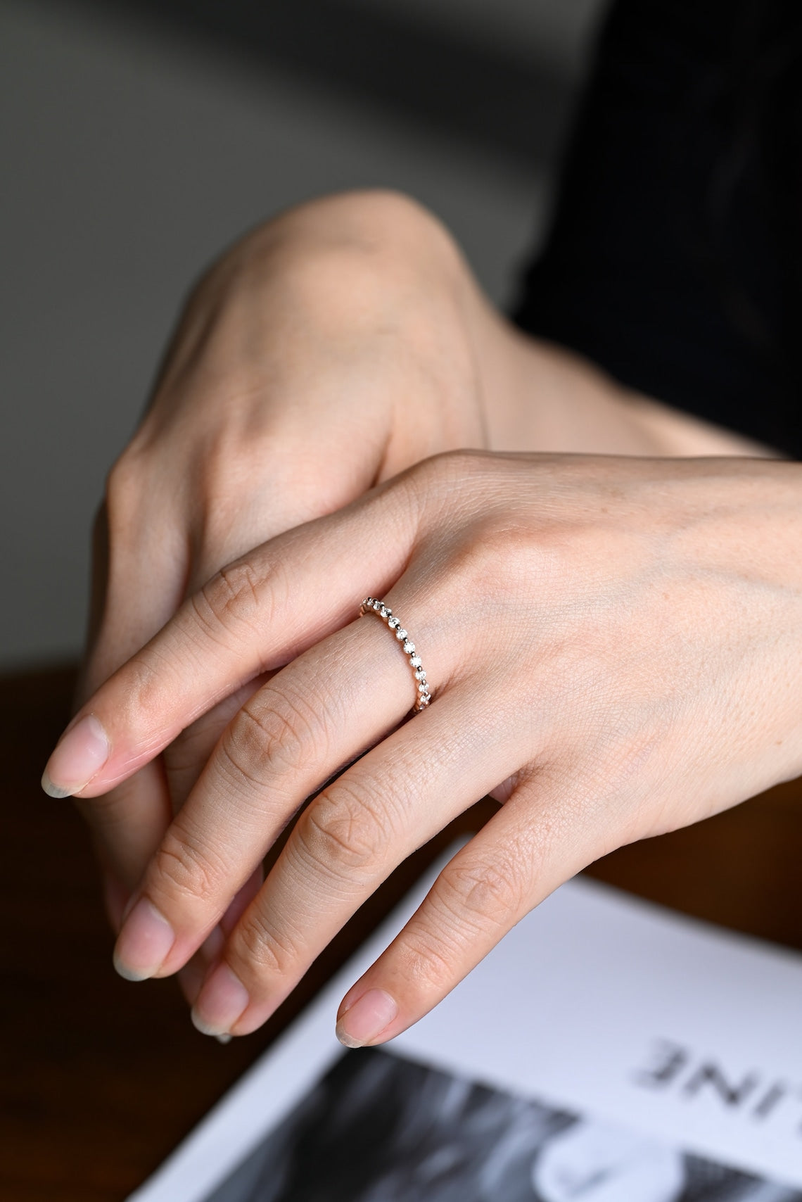 0.80 TCW Round Moissanite Full Eternity Wedding Band