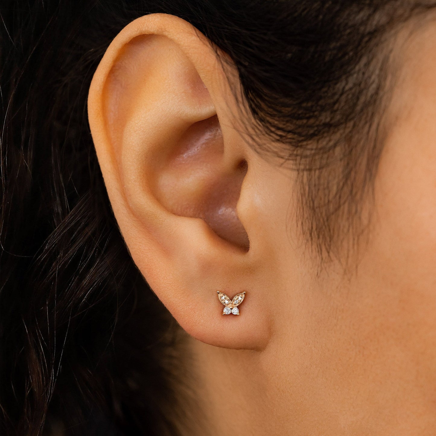 0.80 TCW Round Moissanite Diamond Stud Earrings