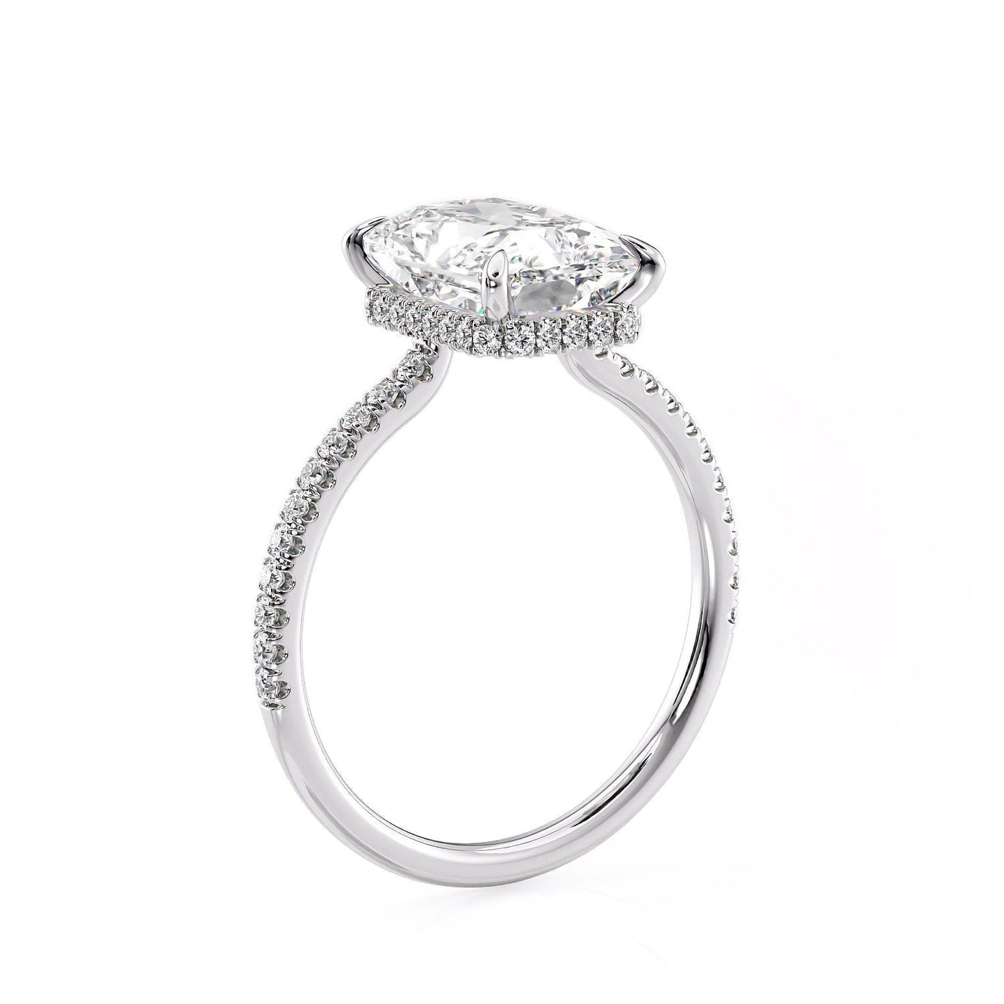 3.5 CT Radiant Cut Moissanite Engagement Ring