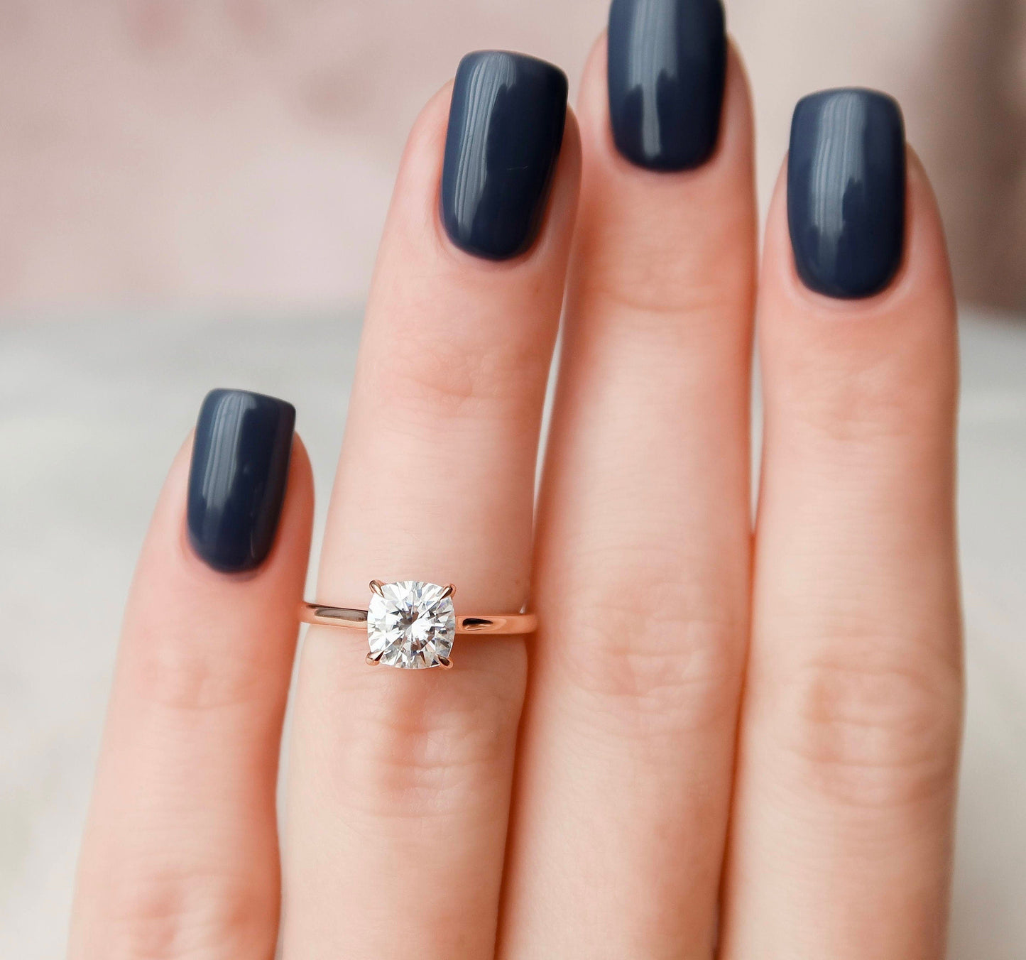 2 CT Cushion Cut Moissanite Wedding Ring