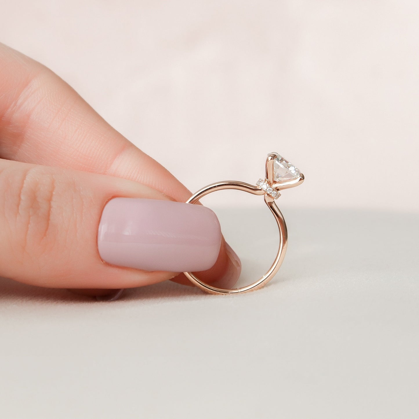 1.50CT Round Cut Solitaire Moissanite Diamond Engagement Ring