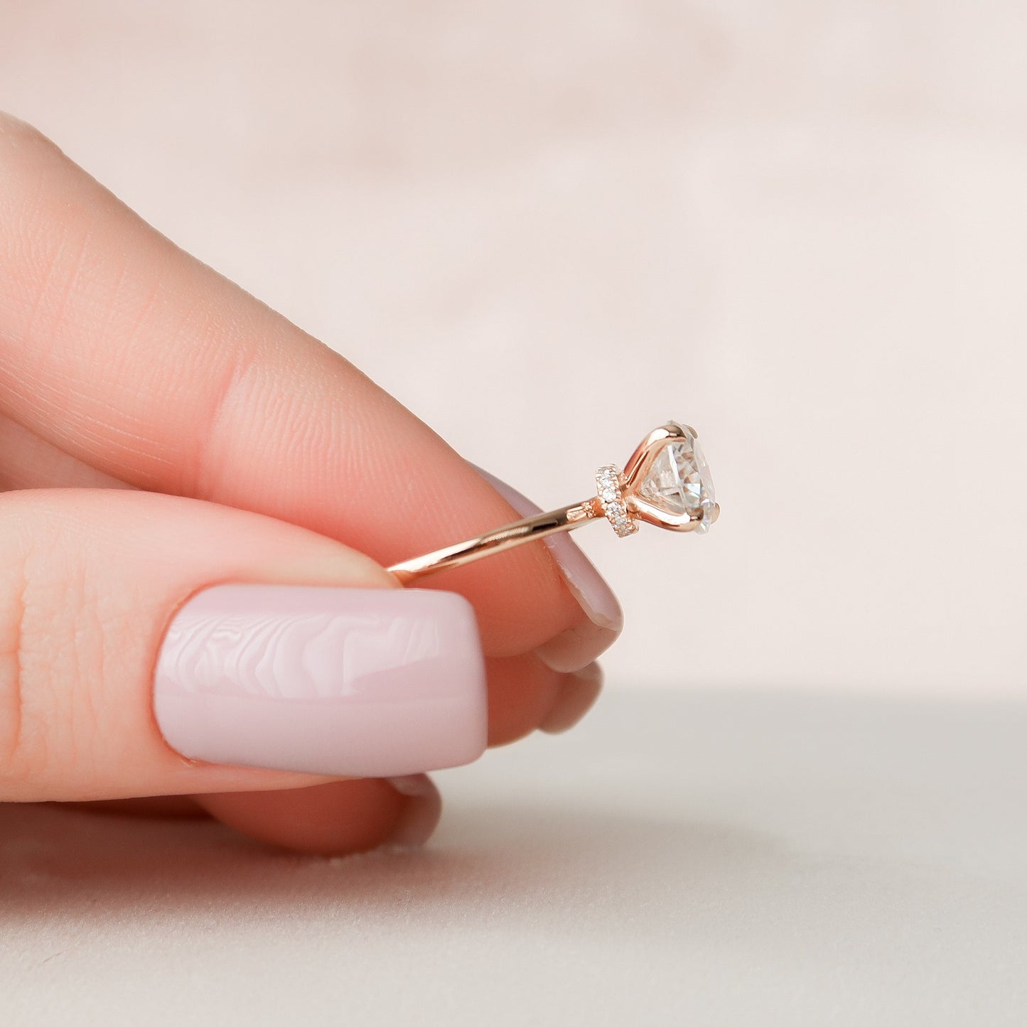 1.50CT Round Cut Solitaire Moissanite Diamond Engagement Ring