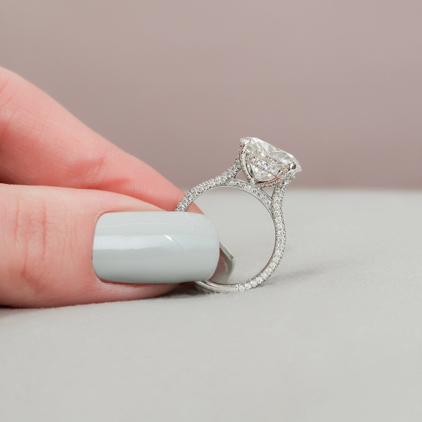5.0CT Round Brilliant Cut Moissanite Engagement Ring