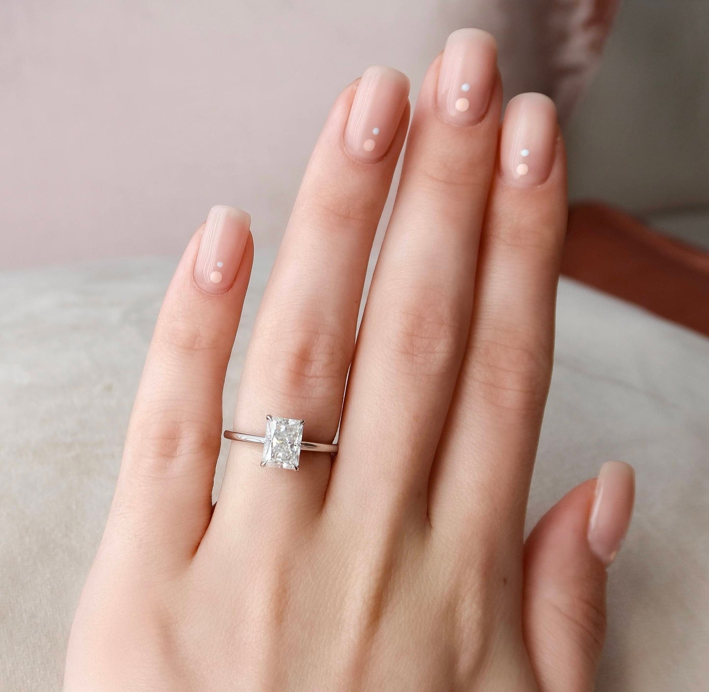 3 CT Oval Cut Halo  Moissanite Diamond Engagement Ring