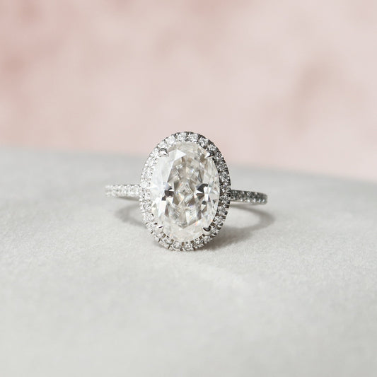 2.5 CT Cushion cut Moissanite Diamond Engagement Ring