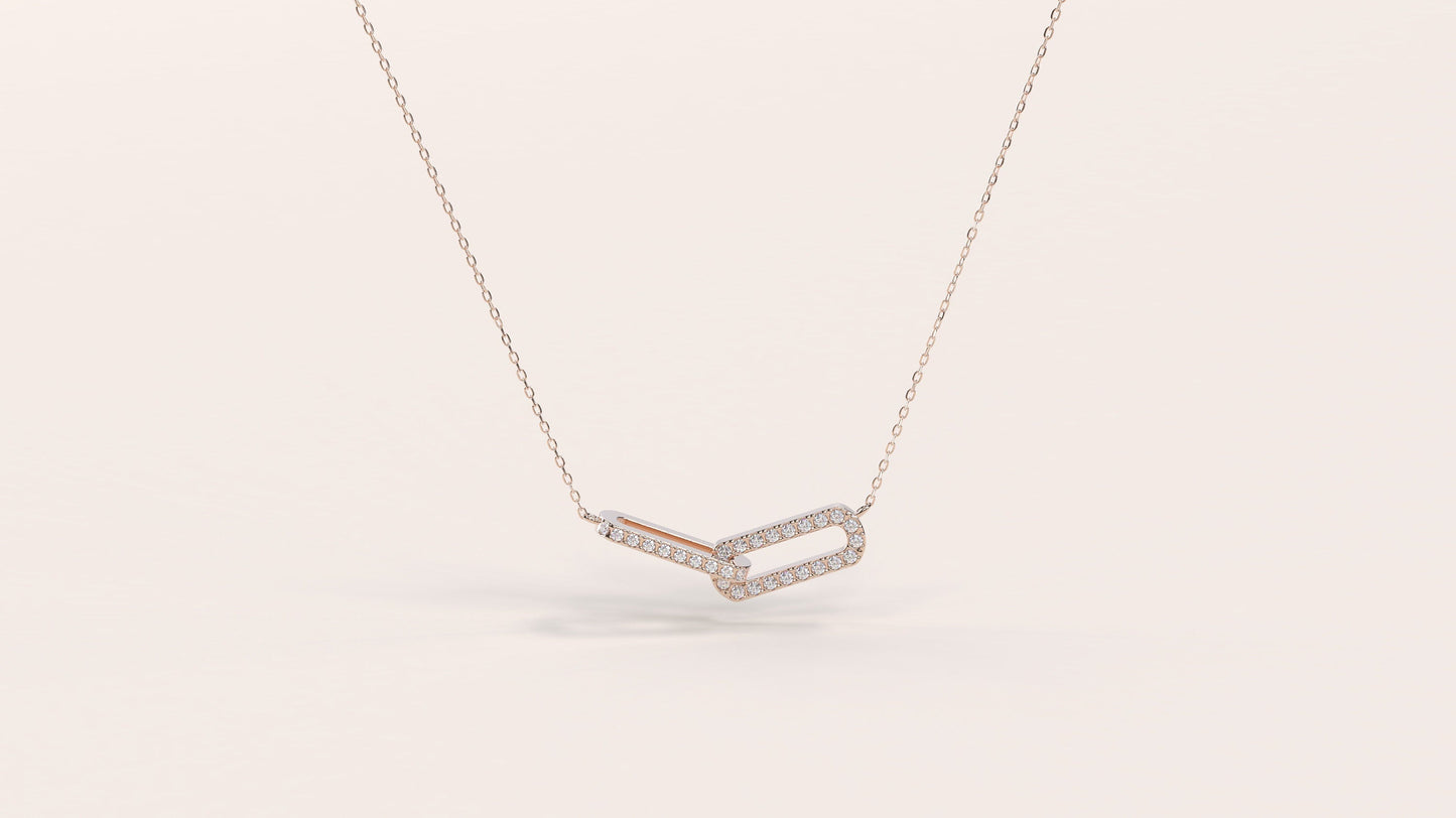 Infinity Interlinked Moissanite Diamond Circle Necklace for Women