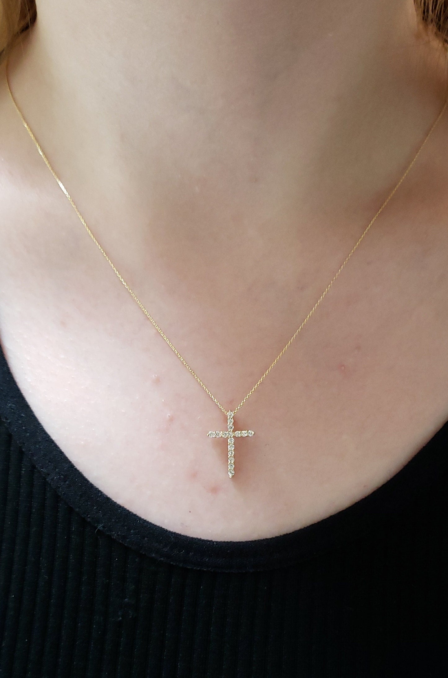 4TCW Cross Moissanite Diamond Necklace for Women