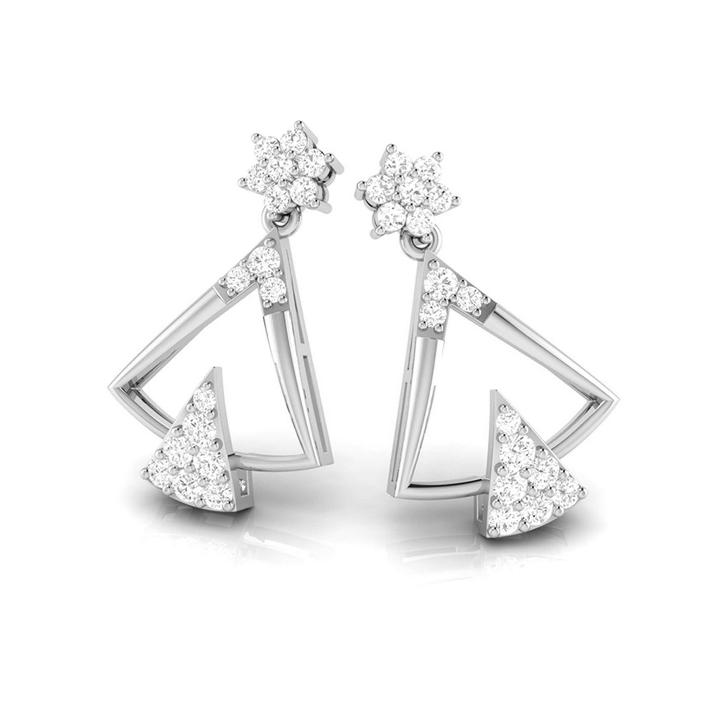Round Cut Diamond Designer Women Earring for Christmas Gift
