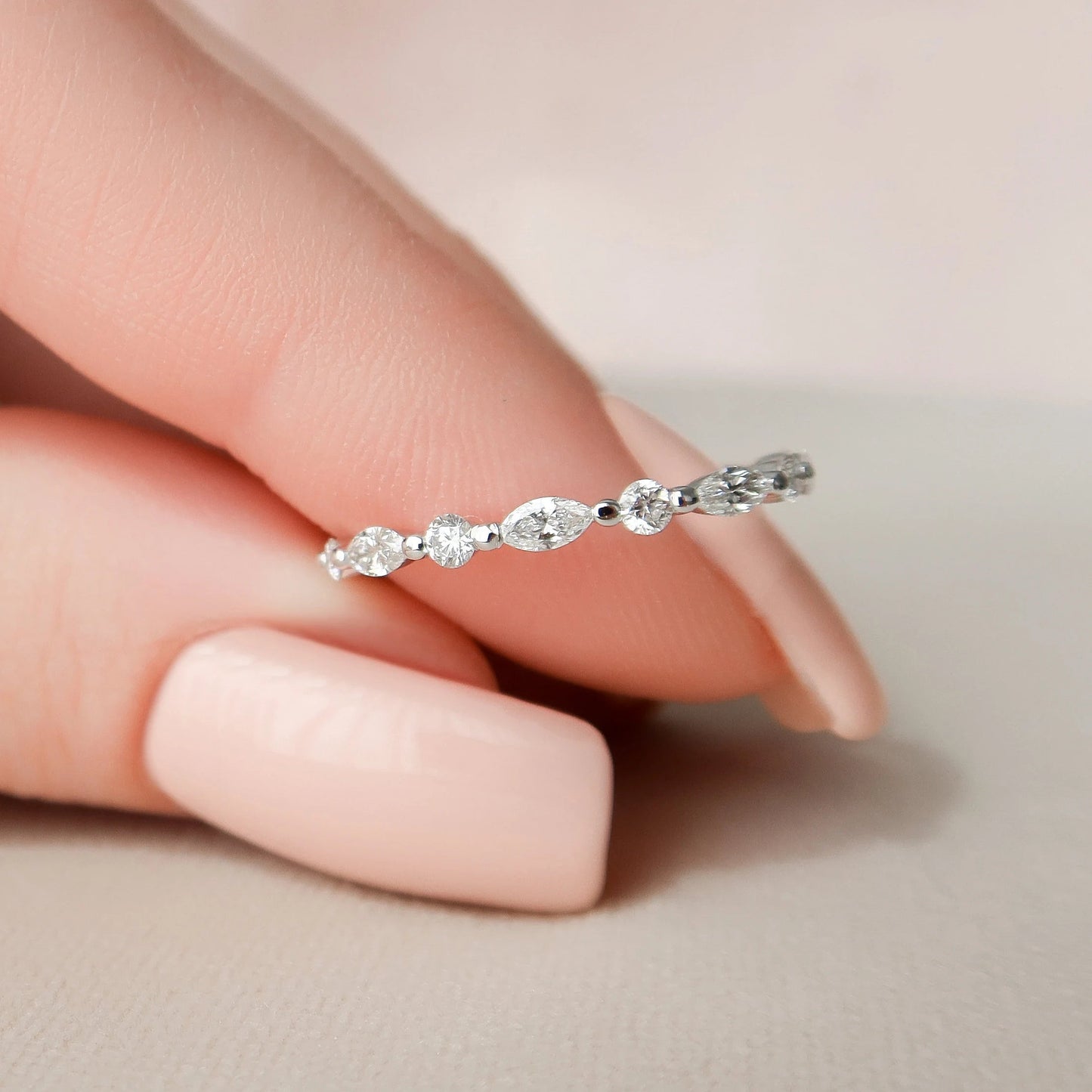 1.0CT Radiant Cut Moissanite Hidden Halo Bridal Engagement Ring Set