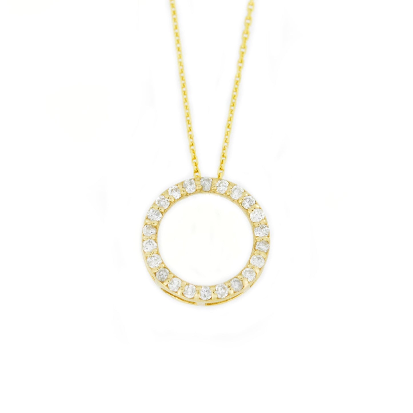 0.13TCW Open Circle Moissanite Diamond Pendant for Women