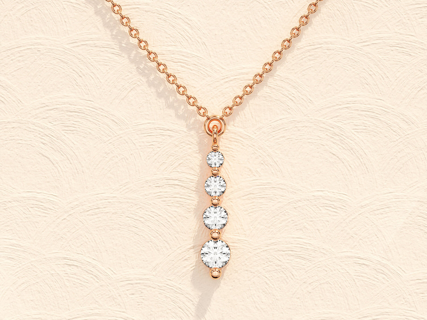 Round Cut Moissanite Diamond Solitaire Necklace for Women