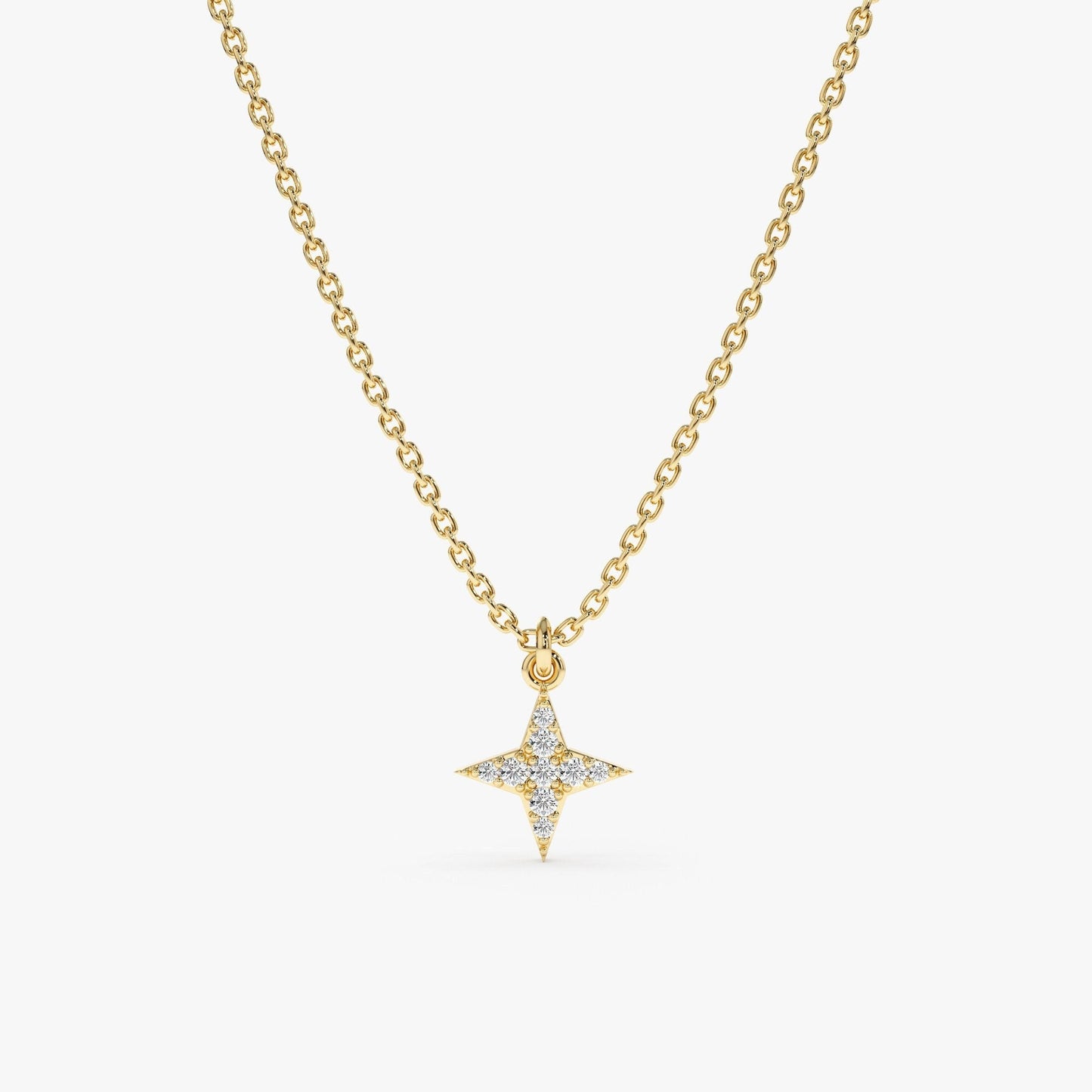Mini North Star Diamond Necklace Gift for Her
