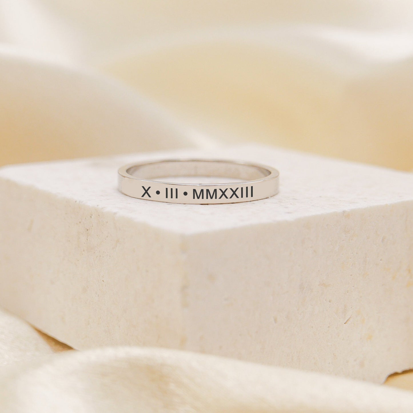 2mm Engraved Moissanite Wedding Band For Women For Women