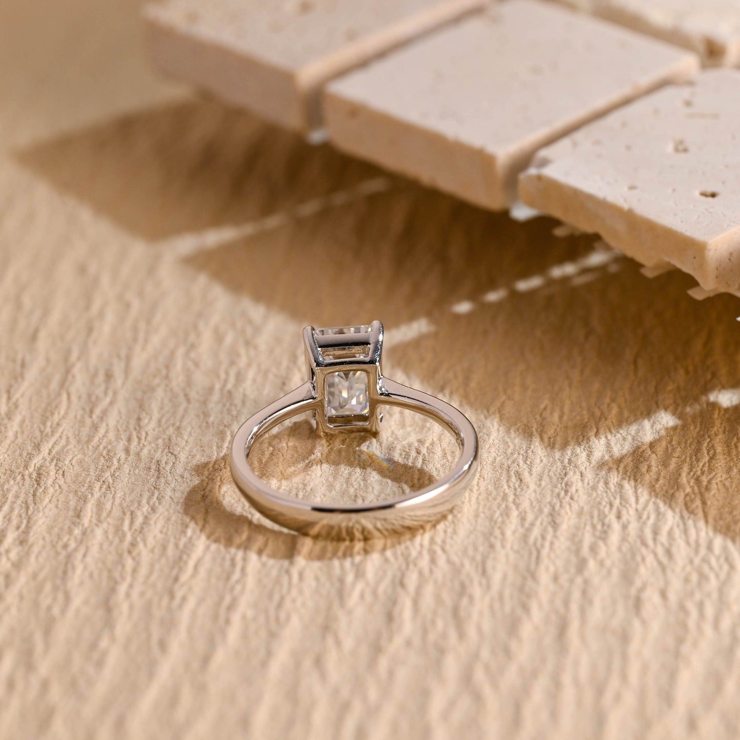 1.50 CT Round Brilliant Cut Solitaire Moissanite Engagement Ring