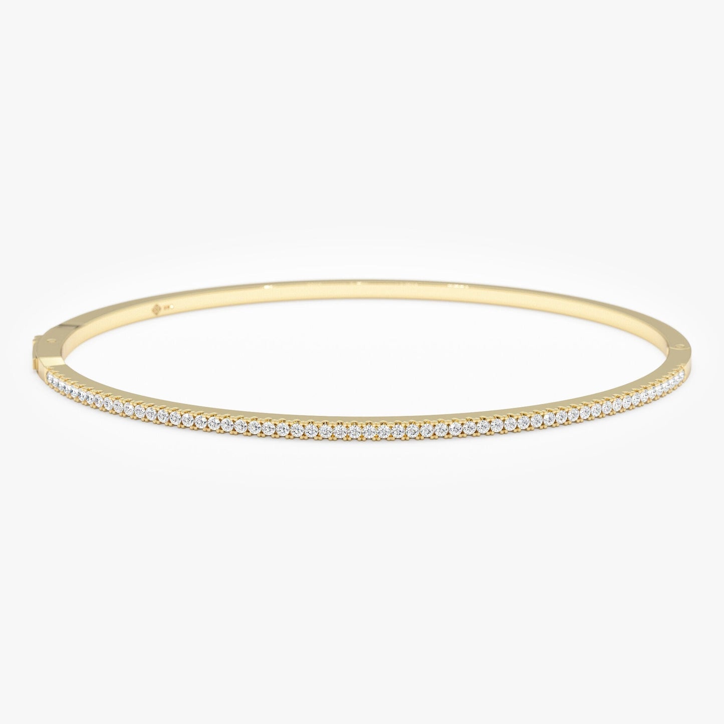 Round Cut Diamond Bracelet Bangle for Birthday Gift