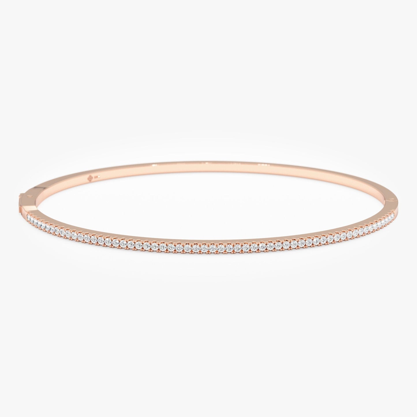Round Cut Diamond Bracelet Bangle for Birthday Gift